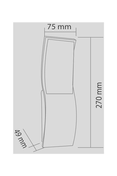 ACK AG40-01702 3000K Günışığı 7W Siyah Kasa Bahçe Duvar Apliği - Thumbnail