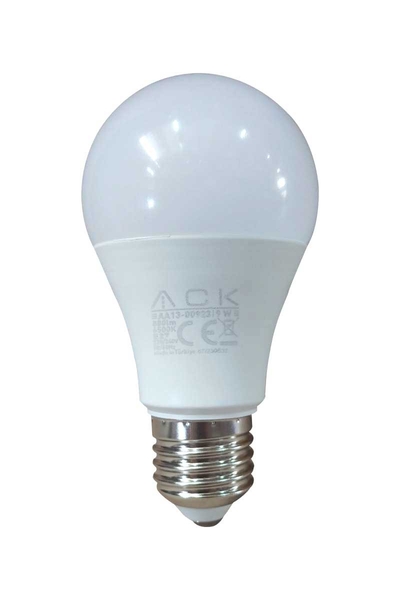 ACK AA13-00923 9W E27 6500K Beyaz Led A60 Ampul - Thumbnail