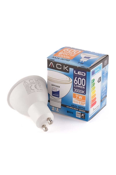 ACK - ACK AA24-00750 7W Gu10 3000K Günışığı Difüzörlü SMD Led Ampul ACK AA24-00750 7W Gu10 3000K Günışığı Difüzörlü SMD Led Ampul - Thumbnail