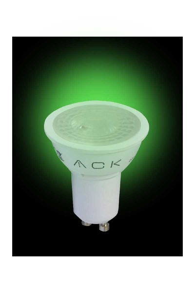 ACK - ACK AA24-01555 5W Gu10 Yeşil Reflektörlü Led Ampul ACK AA24-01555 5W Gu10 Yeşil Reflektörlü Led Ampul - Thumbnail