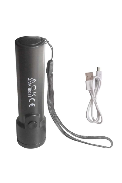 ACK - ACK AC06-00231 1W 30cm Mikro USB Kablolu Led Fener ACK AC06-00231 1W 30cm Mikro USB Kablolu Led Fener - Thumbnail
