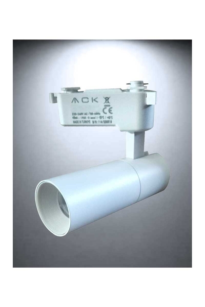 ACK AD30-01030 6500K Beyaz 10W Beyaz Kasa Led Ray Spot Armatür - Thumbnail