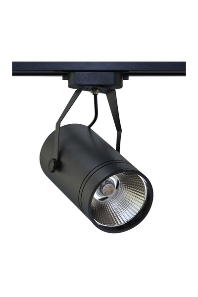 ACK - ACK AD30-01911 4000K Ilık Beyaz 30W Siyah Kasa Monofaze Cob Led Ray Spot Armatür