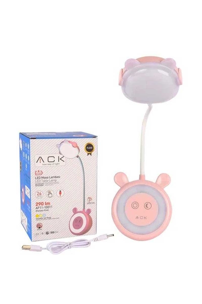 Ack AF11-10011 2 Renkli Pembe Kasa Şarj Edilebilir Masa Lambası - Thumbnail