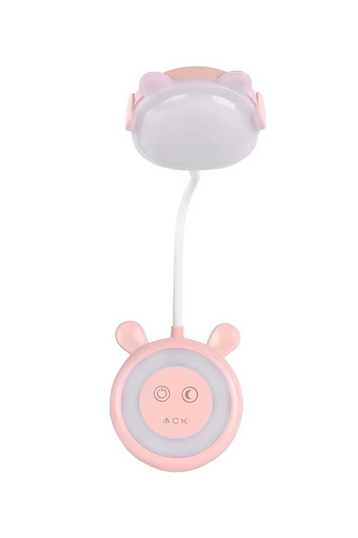 ACK - Ack AF11-10011 2 Renkli Pembe Kasa Şarj Edilebilir Masa Lambası