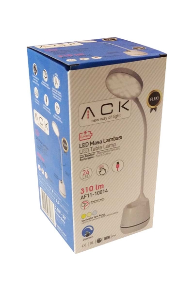 ACK AF11-10014 2.5W 2 Renkli Dokunmatik Şarjlı Masa Lambası - Thumbnail