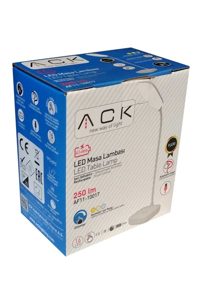 ACK AF11-10017 3W 2 Renkli Dokunmatik Şarjlı Masa Lambası - Thumbnail