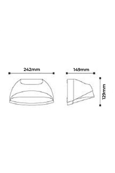 ACK AG40-00602 3000K Günışığı 12W Siyah Osram Pirus B Bahçe Duvar Apliği - Thumbnail