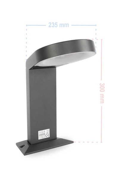 ACK AG43-02902 3000K Günışığı 6W Siyah Osram Teras 300 Bahçe Armatürü - Thumbnail