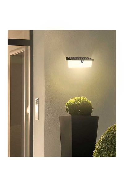Ack Ag60-03851 211mmx112mmx120mm Dımlı Ip54 Sıyah Solar Led Duvar Aplıgı - Thumbnail