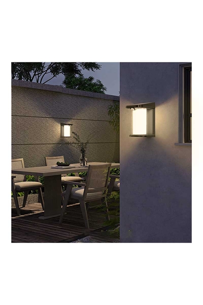 ACK AG60-04851 IP64 Siyah Solar Duvar Apliği - Thumbnail