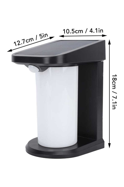 ACK AG60-04851 IP64 Siyah Solar Duvar Apliği - Thumbnail