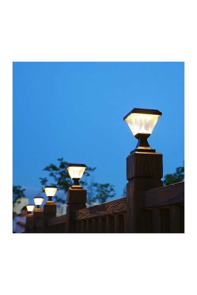 ACK AG60-06801 3000K Günışığı Kare Solar Led Bahçe Armatürü - Thumbnail