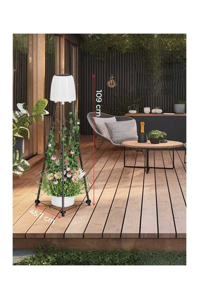 Ack Ag60-06851 457mmx457mmx107mm Ip54 Led Ayaklı Solar Sıyah Aplık - Thumbnail