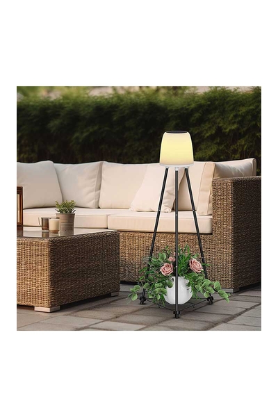 Ack Ag60-06851 457mmx457mmx107mm Ip54 Led Ayaklı Solar Sıyah Aplık - Thumbnail