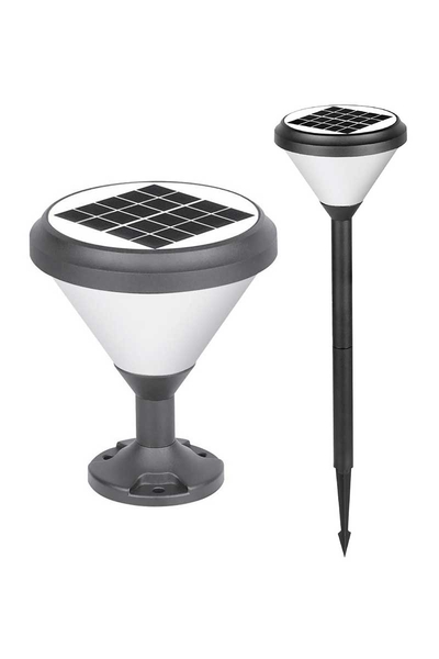 ACK - ACK AG60-07831 6500K Beyaz Yuvarlak Solar Led Bahçe Armatürü ACK - ACK AG60-07831 6500K Beyaz Yuvarlak Solar Led Bahçe Armatürü