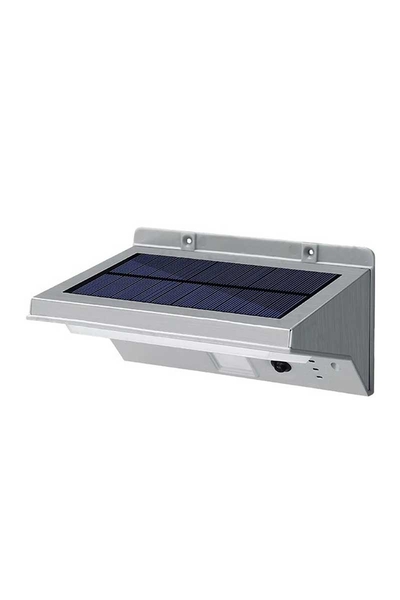 ACK - Ack Ag60-07851 164mmx109mmx84mm Dımlı Beyaz Hareket Sensorlu Solar Duvar Aplıgı