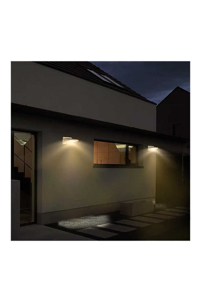 Ack Ag60-07851 164mmx109mmx84mm Dımlı Beyaz Hareket Sensorlu Solar Duvar Aplıgı - Thumbnail