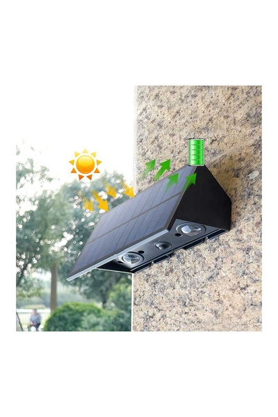 Ack Ag60-09801 142x73x80mm 3000k Cıft Yonlu Sıyah Govde Solar Led Bahce Armaturu - Thumbnail