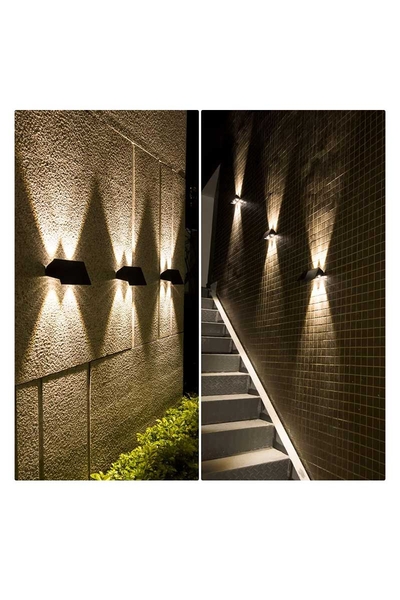 Ack Ag60-09801 142x73x80mm 3000k Cıft Yonlu Sıyah Govde Solar Led Bahce Armaturu - Thumbnail