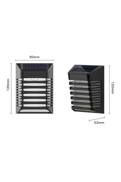 ACK - ACK AG60-09851 IP54 3000K Günışığı Siyah Solar Aplik ACK AG60-09851 IP54 3000K Günışığı Siyah Solar Aplik - Thumbnail