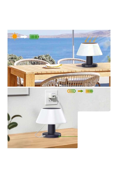 Ack Ag60-30801 153mmx135mm 3000k Sıyah Govde Cıft Yonlu Solar Led Bahce Armaturu - Thumbnail