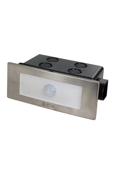 ACK - ACK AH07-01064 1.5W Mavi Dikdörtgen Sensörlü Led Merdiven ve Duvar Armatürü ACK - ACK AH07-01064 1.5W Mavi Dikdörtgen Sensörlü Led Merdiven ve Duvar Armatürü