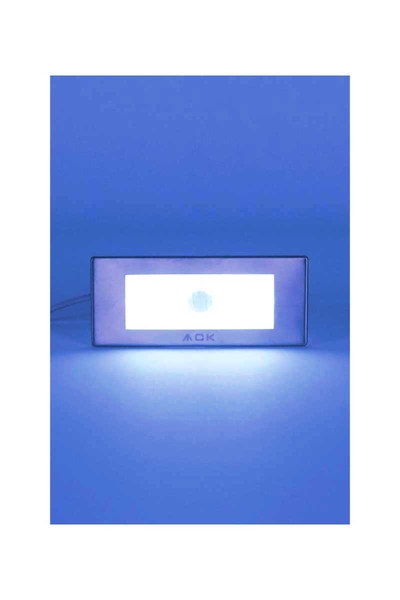 ACK - ACK AH07-01064 1.5W Mavi Dikdörtgen Sensörlü Led Merdiven ve Duvar Armatürü ACK AH07-01064 1.5W Mavi Dikdörtgen Sensörlü Led Merdiven ve Duvar Armatürü - Thumbnail