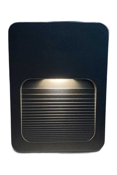 ACK AH07-01401 Avva 3000K Günışığı 2W Siyah Kasa Led Duvar Armatürü - Thumbnail