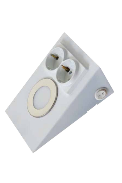 ACK - ACK AH11-00200 3000K Günışığı 2.5W Beyaz Kasa Ledli Prizli Tezgah Altı Armatür