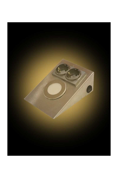 ACK - ACK AH11-00204 2.5W 3000K Günışığı Ledli Prizli Tezgah Altı Armatür ACK AH11-00204 2.5W 3000K Günışığı Ledli Prizli Tezgah Altı Armatür - Thumbnail