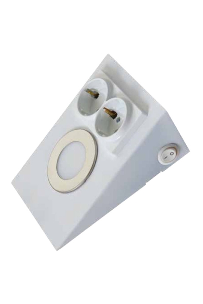 ACK - ACK AH11-00230 6500K Beyaz 2.5W Beyaz Kasa Ledli Prizli Tezgah Altı Armatür