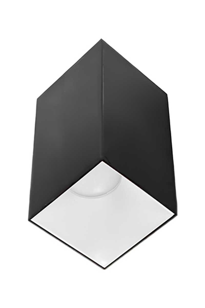 ACK - ACK AH12-07501 Beyaz Reflektör Kare Siyah Kasa Sıva Üstü Dekoratif Armatür