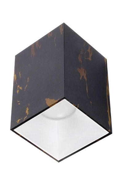 ACK - ACK AH12-07504 Beyaz Reflektör Kare Siyah Mermer Kasa Sıva Üstü Dekoratif Armatür