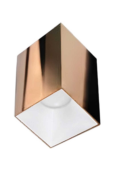 ACK - ACK AH12-07507 Beyaz Reflektör Kare Bakır Kasa Sıva Üstü Dekoratif Armatür