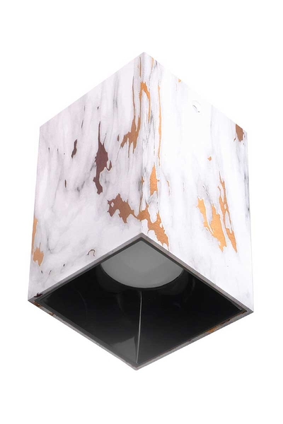 ACK - ACK AH12-07513 Siyah Reflektör Kare Gold Mermer Kasa Sıva Üstü Dekoratif Armatür