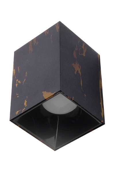 ACK - ACK AH12-07514 Siyah Reflektör Kare Siyah Mermer Kasa Sıva Üstü Dekoratif Armatür