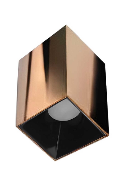 ACK - ACK AH12-07517 Siyah Reflektör Kare Bakır Kasa Sıva Üstü Dekoratif Armatür