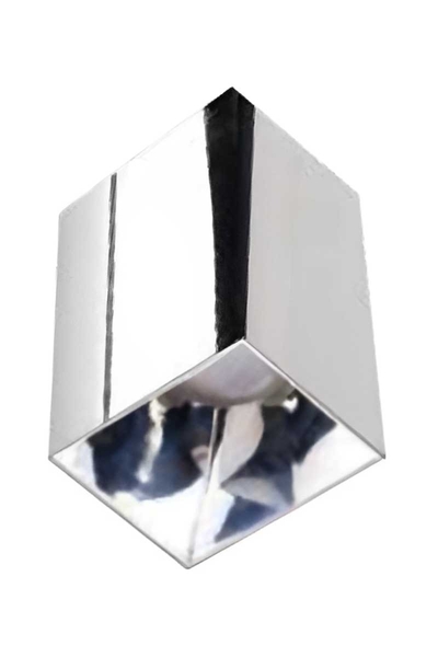 ACK - ACK AH12-07555 Parlak Krom Reflektör Kare Krom Kasa Sıva Üstü Dekoratif Armatür