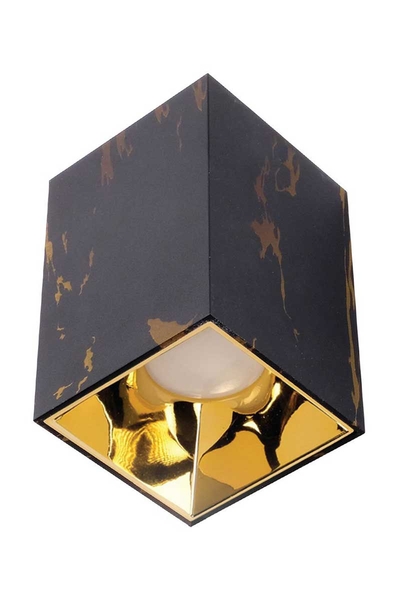 ACK - ACK AH12-07564 Parlak Gold Reflektör Kare Siyah Mermer Kasa Sıva Üstü Dekoratif Armatür ACK - ACK AH12-07564 Parlak Gold Reflektör Kare Siyah Mermer Kasa Sıva Üstü Dekoratif Armatür