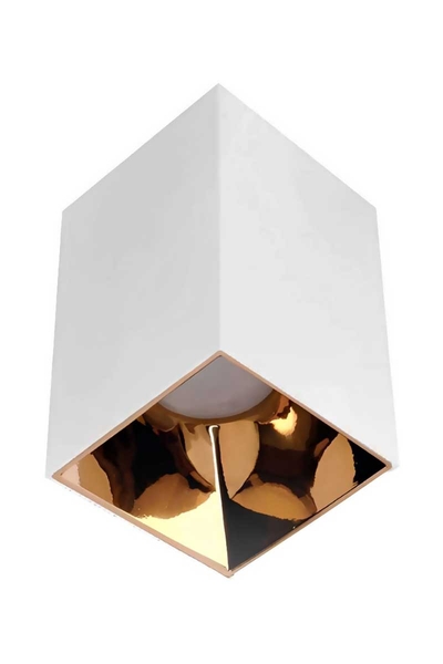 ACK - ACK AH12-07570 Parlak Rose Reflektör Kare Beyaz Kasa Sıva Üstü Dekoratif Armatür