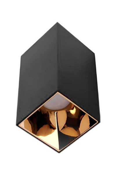 ACK - ACK AH12-07571 Parlak Rose Reflektör Kare Siyah Kasa Sıva Üstü Dekoratif Armatür