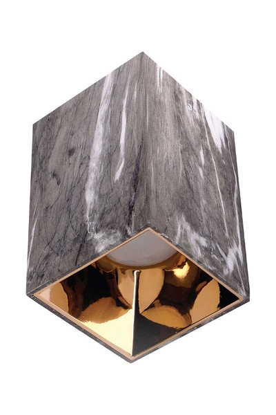 ACK - ACK AH12-07572 Parlak Rose Reflektör Kare Gri Mermer Kasa Sıva Üstü Dekoratif Armatür