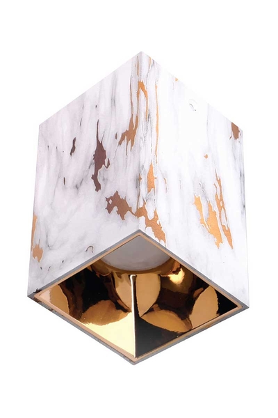 ACK - ACK AH12-07573 Parlak Rose Reflektör Kare Gold Mermer Kasa Sıva Üstü Dekoratif Armatür