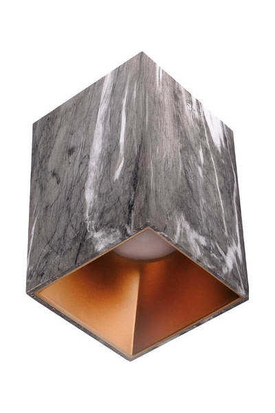 ACK - ACK AH12-07592 Mat Rose Reflektör Kare Gri Mermer Kasa Sıva Üstü Dekoratif Armatür