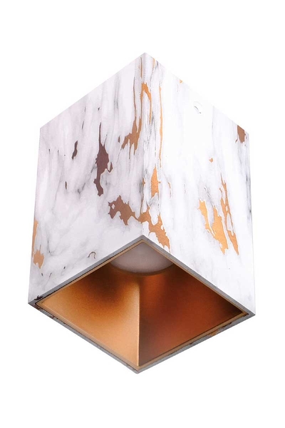 ACK - ACK AH12-07593 Mat Rose Reflektör Kare Gold Mermer Kasa Sıva Üstü Dekoratif Armatür