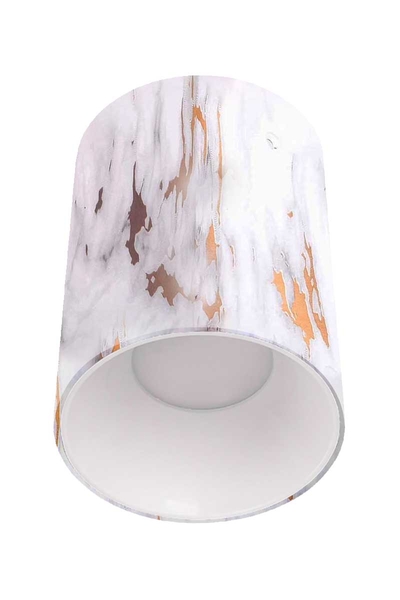 ACK - ACK AH12-08503 Beyaz Reflektör Gold Mermer Kasa Sıva Üstü Dekoratif Armatür