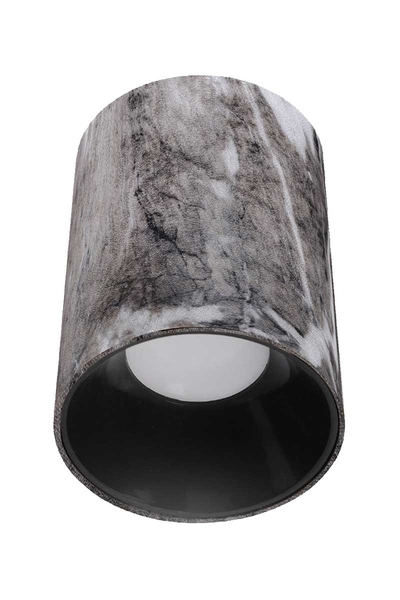 ACK - ACK AH12-08512 Siyah Reflektör Gri Mermer Kasa Sıva Üstü Dekoratif Armatür