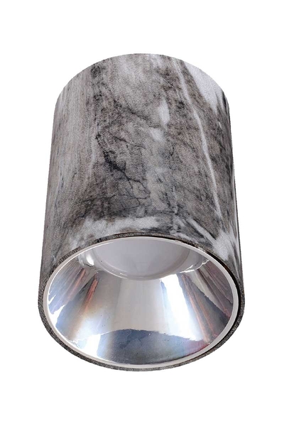 ACK - ACK AH12-08552 Parlak Krom Reflektör Gri Mermer Kasa Sıva Üstü Dekoratif Armatür