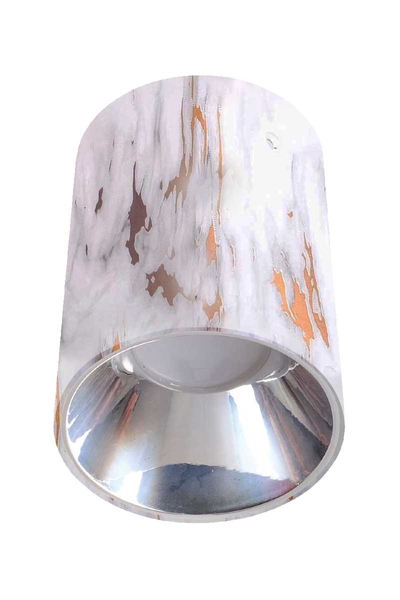 ACK - ACK AH12-08553 Parlak Krom Reflektör Gold Mermer Kasa Sıva Üstü Dekoratif Armatür